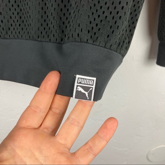 PUMA GIRLS MESH JACKET RUCHED ZIP UP Med (8-10) - Picture 9 of 10